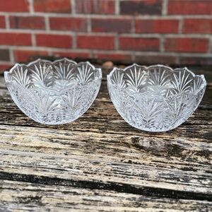 Pair (2) of Fifth Avenue Crystal Palm Leaf Serving Bowls
M5